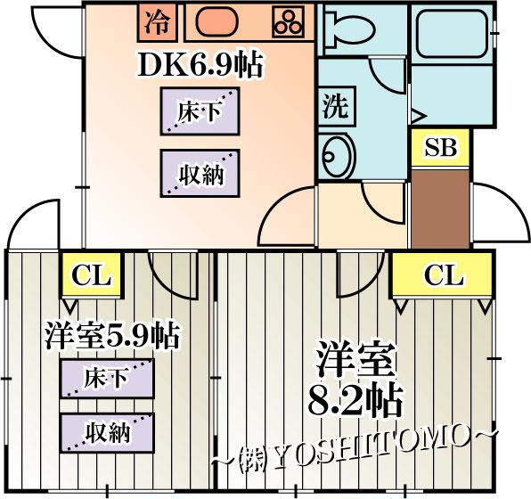 �y�Ԏ�z�@��2DK�^�C�v��