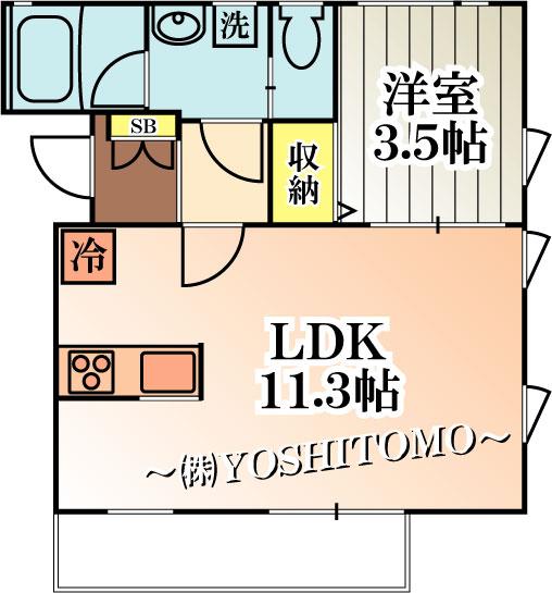 �y�Ԏ�z�@��1LDK�^�C�v�@2�K��