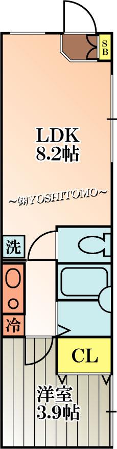 �y�Ԏ�z�@��2�ʍ̌��E�p������1LDK��